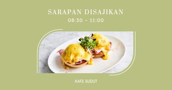 Sarapan disajikan green modern,minimal,linear