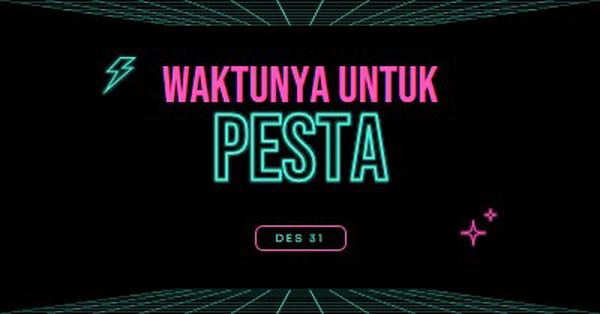 Waktunya berpesta black bold,neon,outline,grid,sci-fi