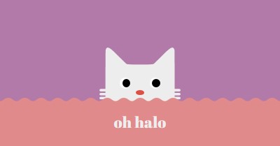 Oh, halo red cute,simple,cat,neutral,bright,fun