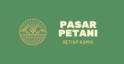 Datanglah ke pasar petani green clean,simple,logo,organic,typographic,rustic