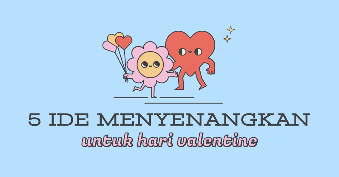 5 ide Hari Valentine yang menyenangkan blue retro,colorful,characters,bright,fun,cute