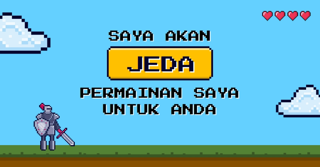 Saya akan menjeda permainan saya untuk Anda blue vibrant,whimsical,game,retro,playful,computer
