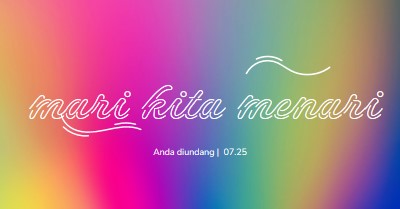 Mari kita menari, Anda diundang pink bold,bright,typographic