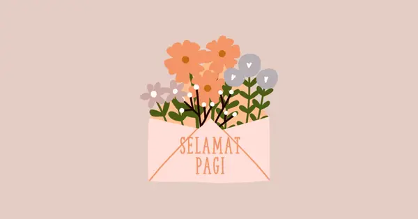 Buket pagi pink cute,whimsical,envelope,floral,relaxed,happy