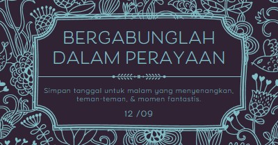 Bergabung dalam perayaan blue elegant,classic,floral