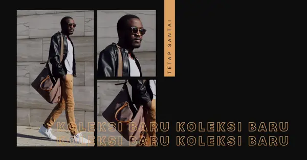 Selebaran mode baru black photographic,simple,collage,typographic,geometric,