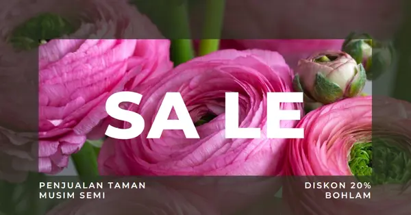 Taman musim semi pink modern-simple