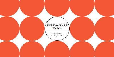 Merayakan 25 tahun orange modern-geometric-&-linear