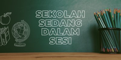 Sekolah sedang dalam sesi green modern-simple