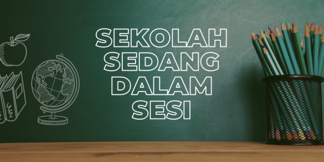 Sekolah sedang dalam sesi green modern-simple