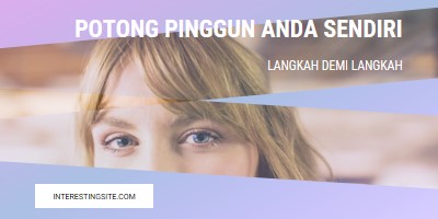 Potong pinggun Anda sendiri purple modern-bold