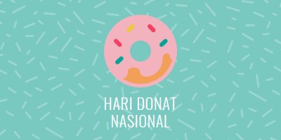 Yum ini Hari Donat Nasional blue modern-simple