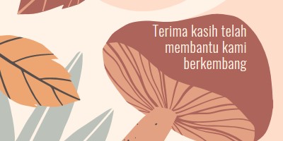 Tumbuh ke atas pink organic-simple