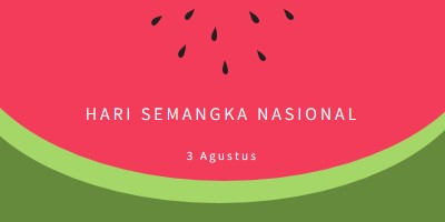 Hari Semangka Nasional pink modern-simple