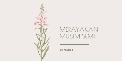 Merayakan musim semi white vintage-botanical