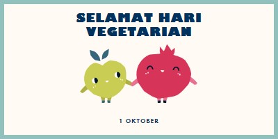 Selamat Hari Vegetarian white whimsical-line