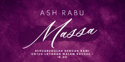 Misa Rabu Abu purple modern-simple