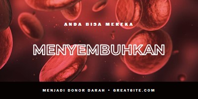 Menjadi donor darah red modern-simple