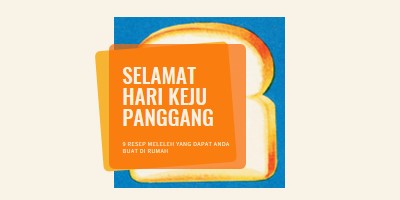 Selamat Hari Keju Panggang orange modern-bold