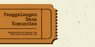 Tiket besar brown vintage-retro