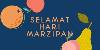 Selamat Hari Marzipan blue whimsical-line