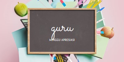 Mengapresiasi guru pink modern-simple