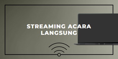 Streaming acara langsung gray modern-bold