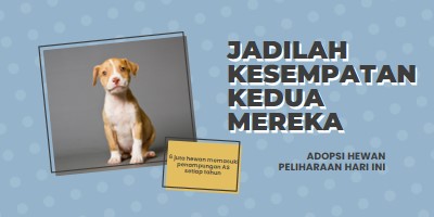 Anak anjing kesempatan kedua blue modern-bold