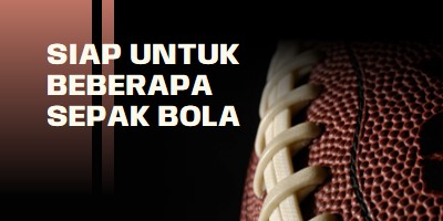 Siap untuk sepak bola brown modern-simple