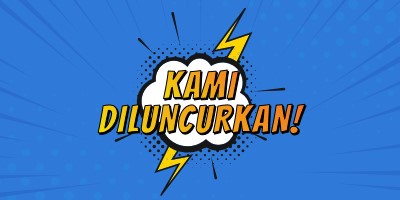 Kami diluncurkan! blue modern-bold