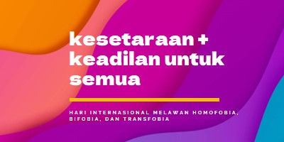 Hari Kehormatan Internasional Melawan Homofobia purple modern-bold