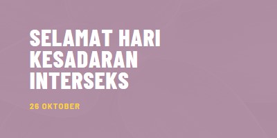 Selamat Hari Kesadaran Intersex purple modern-bold