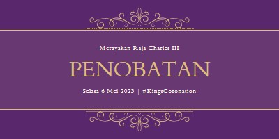 Pengumuman kerajaan purple modern-simple