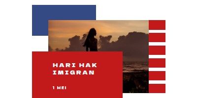 Salam untuk Hari Hak Imigran white modern-color-block