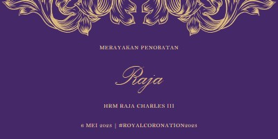 Penobatan cocok untuk seorang raja purple modern-simple