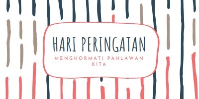 Menghormati pahlawan kita white whimsical-line