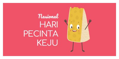 Hari Pecinta Keju Nasional pink whimsical-color-block