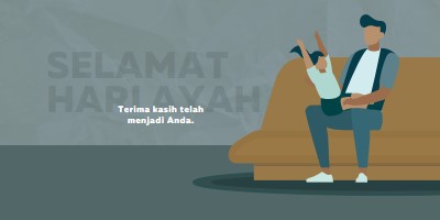 Selamat Hari Ayah blue modern-color-block