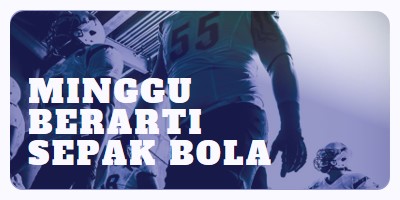 Minggu berarti sepak bola purple modern-bold