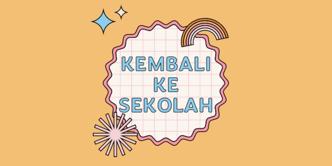 Siku-sikut sekolah orange vintage-retro