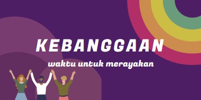 Merayakan Kebanggaan purple modern-bold