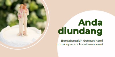 Anda diundang untuk berkomitmen pink modern-simple