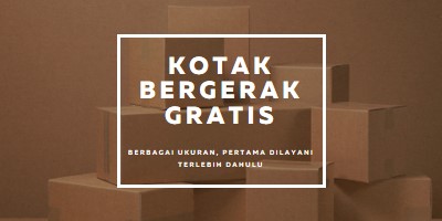 Kotak bergerak gratis brown modern-simple