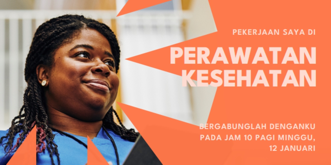 Pahlawan perawatan kesehatan orange modern-bold