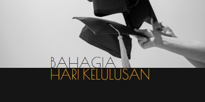 Selamat hari kelulusan black modern-simple