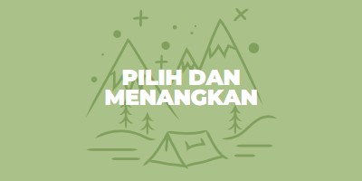 Pilih dan menangkan green whimsical-line