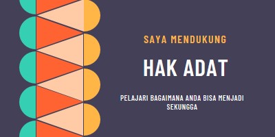 Mendukung hak-hak adat blue modern-color-block