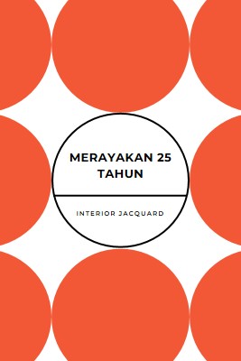 Merayakan 25 tahun orange modern-geometric-&-linear