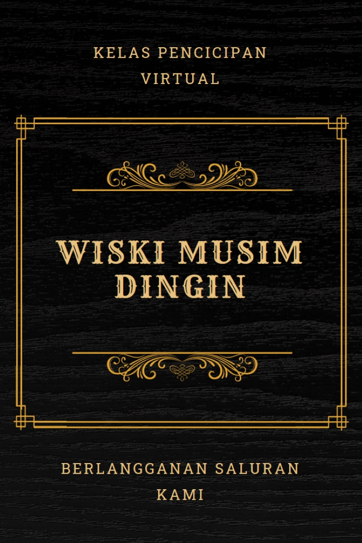Wiski musim dingin black vintage-retro