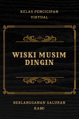 Wiski musim dingin black vintage-retro